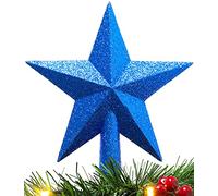 Christmas Concepts® 20cm Glitter Tree Top Décoration Étoile - Topper de Sapin de Noël (Bleu Royal)