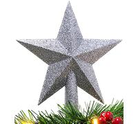 Christmas Concepts® 20cm Glitter Tree Top Décoration Étoile - Topper de Sapin de Noël (Graphite)