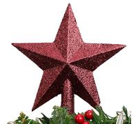 Christmas Concepts® 20cm Glitter Tree Top Décoration Étoile - Topper de Sapin de Noël (Rouge Rioja)