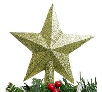 Christmas Concepts® 20cm Glitter Tree Top Décoration Étoile - Topper de Sapin de Noël (Vert Citron)