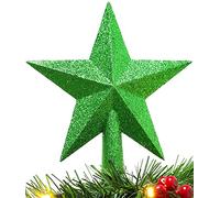 Christmas Concepts® 20cm Glitter Tree Top Décoration Étoile - Topper de Sapin de Noël (Vert émeraude)