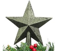 Christmas Concepts® 20cm Glitter Tree Top Décoration Étoile - Topper de Sapin de Noël (Vert forêt)