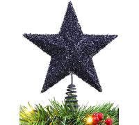 Christmas Concepts® 28cm (11") Sparkling Tree Top Star - Décoration de Noël Luxueuse (Bleu Nuit)