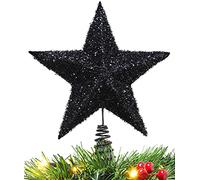 Christmas Concepts® 28cm (11") Sparkling Tree Top Star - Décoration de Noël Luxueuse (Noir)