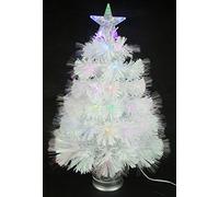 Christmas Concepts® 2ft (60cm/24) Blanc Iridescent PVC Fibre Optique Arbre de Noël avec Couleur Changement LED Lights