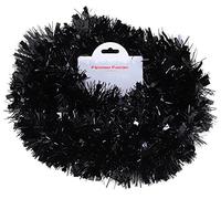 Christmas Concepts® 2M (6FT 6") Chunky/Fine Christmas Tinsel - Décoration de Noël Tinsel (Noir)
