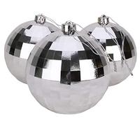 Christmas Concepts® 3-150mm (6") Extra Large Baubles - Design Brillant, Mat & Glitter - Décorations de Noël (Silver)