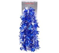 Christmas Concepts® 3m / 9.8ft Tinsel de Noël Chunky/Fine - Décoration de Noël - Tinsel de Haute qualité (Bleu Royal avec des Papillons)