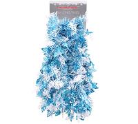 Christmas Concepts® 3m / 9.8ft Tinsel de Noël Chunky/Fine - Décoration de Noël - Tinsel de Haute qualité (Bleu et Blanc avec des Papillons)