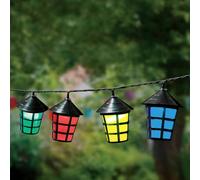 Christmas Concepts® 40 Multi Coloured Christmas / Party / Barbecue Lights with Lantern Style Shade (suitable for Indoor / Outdoor) - 11m Cable