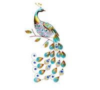 Christmas Concepts® 81cm (32 Pouces) Peacock en métal coloré avec Bijoux Tail Wall Art - Décoration de Jardin intérieur/extérieur