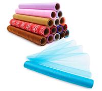 Christmas Concepts® 9 mètres x 40 cm Tissu Organza Transparent - Décorations de Noël - Fêtes - Décorations de Mariage - Chemin de Table - Couture - Fournitures créatives (Turquoise