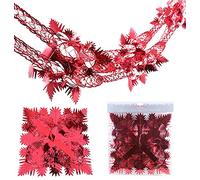 Christmas Concepts® 9 pi x 1 pi Grande Guirlande carrée en Aluminium à Suspendre - Décoration de Noël (Rouge)