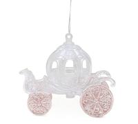 Christmas Concepts® - Décoration de Chariot de Princesse décorée de Paillettes de 10 cm (Or Rose, 1)