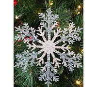 Christmas Concepts® Décoration de Flocon de Neige décorée de Paillettes de 21 cm (8,4") (8 po) - Boules de NoëL (Iridescent, 4)