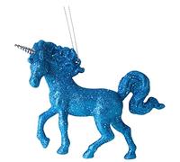 Christmas Concepts® Décoration de Licorne Couverte de Paillettes 16cm (6,4") - Décorations de Noël de Luxe (Bleu Royal, Paquet de 1)