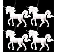 Christmas Concepts® Décoration de Licorne Couverte de Paillettes 16cm (6,4") - Décorations de Noël de Luxe (Iridescent, Paquet de 4)