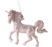 Christmas Concepts® Décoration de Licorne Couverte de Paillettes 16cm - Décorations de Noël de Luxe (Or Rose, Paquet de 1)