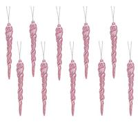 Christmas Concepts® - Décorations glaçon 12 cm (4,8") - Garnitures de Luxe pour Arbres de Noël (Bébé Rose, Lot de 10)