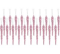 Christmas Concepts® - Décorations glaçon 12 cm (4,8") - Garnitures de Luxe pour Arbres de Noël (Bébé Rose, Lot de 20)