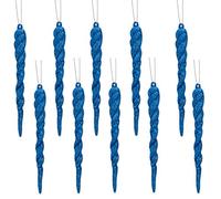 Christmas Concepts® - Décorations glaçon 12 cm (4,8") - Garnitures de Luxe pour Arbres de Noël (Bleu Royal, Lot de 10)