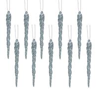 Christmas Concepts® - Décorations glaçon 12 cm (4,8") - Garnitures de Luxe pour Arbres de Noël (Glace Bleue, Lot de 10)