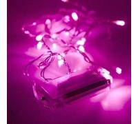 Christmas Concepts® Guirlande lumineuse à 20 LED Rose à piles - Noël/mariage/toute l'année
