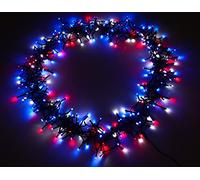 Christmas Concepts® LED Chasing Lights - Intérieur/Extérieur - Boîtier de commande à 8 fonctions (rouge, blanc et bleu)