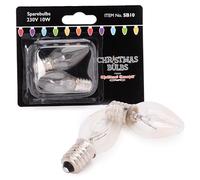 Christmas Concepts® Lot de 2 Ampoules Bougies Transparentes à Visser - E14 230 V 10 W - Ampoules de Rechange