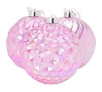 Christmas Concepts® Lot de 3 Boules géantes à facettes irisées Roses de 150 mm (5,9") - Décorations de Noël incassables à Suspendre