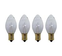Christmas Concepts® Lot de 4 Ampoules Bougies Transparentes à Visser - E12 12 V 3 W 0,25A - Ampoules de Rechange