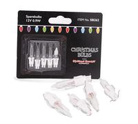 Christmas Concepts® Lot de 4 Ampoules de Rechange Transparentes à Enfoncer et 1 Ampoule Fusible - 12V 0,9W