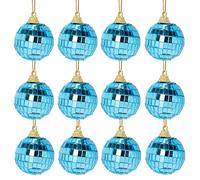Christmas Concepts® Lot de 40 mm Disco Effet Miroir de 40 mm - Décorations pour Sapin de Noël (Bleu Glacier)