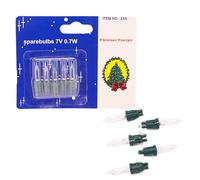 Christmas Concepts® Lot de 5 Ampoules de Rechange Transparentes à Enfoncer - 7 V 0,7W - Ampoules de Rechange