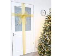Christmas Concepts® Noeud de Porte de Mariage en Tissu doré pour décoration de Noël - Faites Votre Propre nœud en Tissu