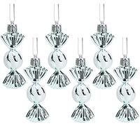 Christmas Concepts® Pack de 6 à 8 cm (3,2") de Mini Boules en Forme de Douces - Décorations Brillantes et Scintillantes - Décorations pour Arbres de Noël (Vert Menthe)