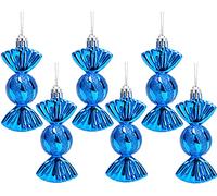 Christmas Concepts® Pack de 6 - Boules en Forme de 90 mm (3,6") - Décorations Brillantes et Scintillantes - Décorations pour Arbres de Noël (Royal Blue)