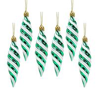 Christmas Concepts® Pack de 6 - Grandes Boules en Forme de Spirale de 110 mm (4,4") - Décorations Brillantes et Scintillantes - Décorations pour Arbres de Noël