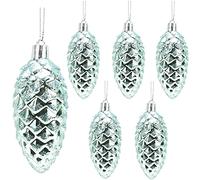 Christmas Concepts® Pack de Boules de Noël en Pomme de pin de 6 à 90 mm (3.6") - Décorations Brillantes et Scintillantes - Décorations de Noël de Luxe (Vert Menthe)