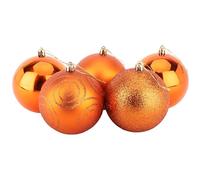 Christmas Concepts® Pack of 5 - Boules de Noël 100mm (4") Extra Grandes - Boules décorées Brillantes, Mates et Scintillantes (cuivre)