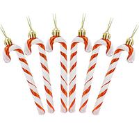 Christmas Concepts® Paquet De 6-13cm (5.2") De Canne en Bonbon Glitter Décorations d'arbre De Noël (Cuivre & Blanc)