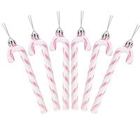 Christmas Concepts® Paquet De 6-13cm (5.2") De Canne en Bonbon Glitter Décorations d'arbre De Noël (Rose bébé)