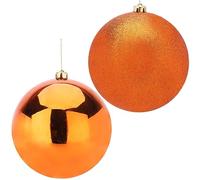 Christmas Concepts® Paquet de Boules de 2-200 mm (8") - Design Brillant et pailleté - Boules de Noël géantes (Cuivre)