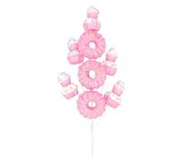 Christmas Concepts® Pic de Sapin de Noël pailleté 400 mm (16") - Guirlande/Couronne/Compositions Florales à réaliser soi-même - Décorations de Noël à Tige (Rose)