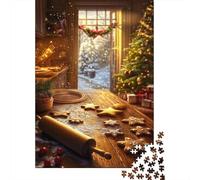 Christmas Cookie Baking Puzzle De 1000 Pièces pour Adultes, 70x50cm/1000pcs, Activité Familiale sans Écran; Pièces Lisses Et Faciles À Trier
