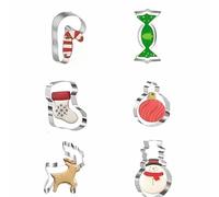 Christmas cookie cutterss - 6 Pieces cookie cuttersss Set For Baking, Small Molds To Cut | Candy Dog For Decorations Cute Baking Molds | For Treat Pastry Winter Holiday Party Decorations