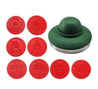 Christmas Cookie Stamp Set - 6-Piece Holiday Pastry Embosser Molds | 6-piece Christmas cookie stamp and cutter set with non-stick press-to-shape design for easy holiday baking, pastries, and