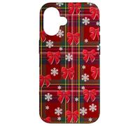 Christmas Coquette Coquette Red Bows et Snowflakes pour Les Coque pour iPhone 16