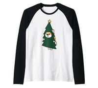 Christmas Corgi Tree Manche Raglan
