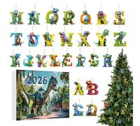 Christmas Count Down Calendar Set - Acrylic 2D Flat Educational Ornament